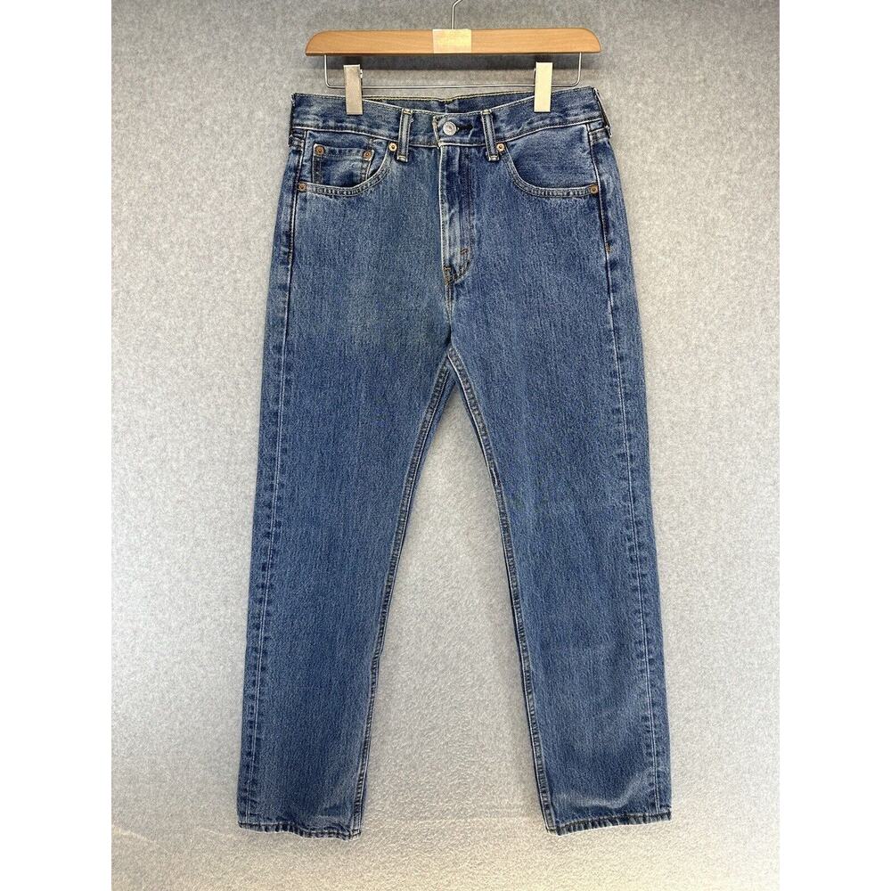 Levi Strauss Mens 505 Jeans Size W30 X L32 Blue Straight Leg 5-Pocket Design